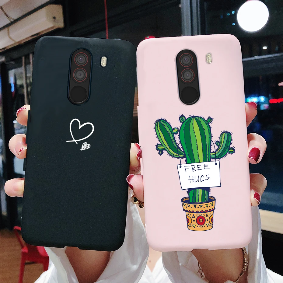 Para xiaomi Pocophone F1 funda Poco F1 lindo gato cubierta de dibujos animados silicona suave TPU funda de teléfono para xiaomi Pocophone F1 Global F 1 funda - imagen 4