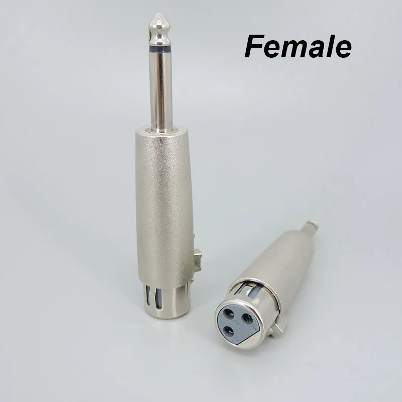 Adaptador de micrófono de 6,35mm, 6,5 a XLR, 3 pines, macho, hembra, convertidor de conector de Audio de 6,5mm, enchufe macho de alimentación, Mono RCA - imagen 4