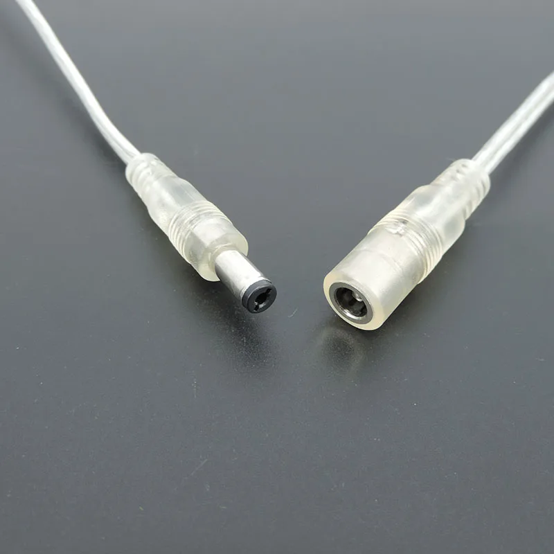 Cable de alimentación macho DC hembra, adaptador de conector de 5,5mm x 2,1mm, 2 pines, 22AWG, lote de 5 unidades - imagen 3