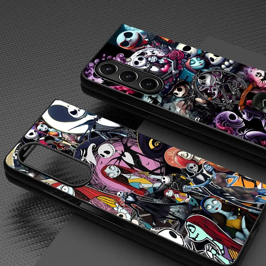 Funda trasera de teléfono para Samsung Galaxy Z Fold 7 6 5 4 3 ZFold7 ZFold4 ZFold5 ZFold3 ZFold6 Disneys Jack Skellington