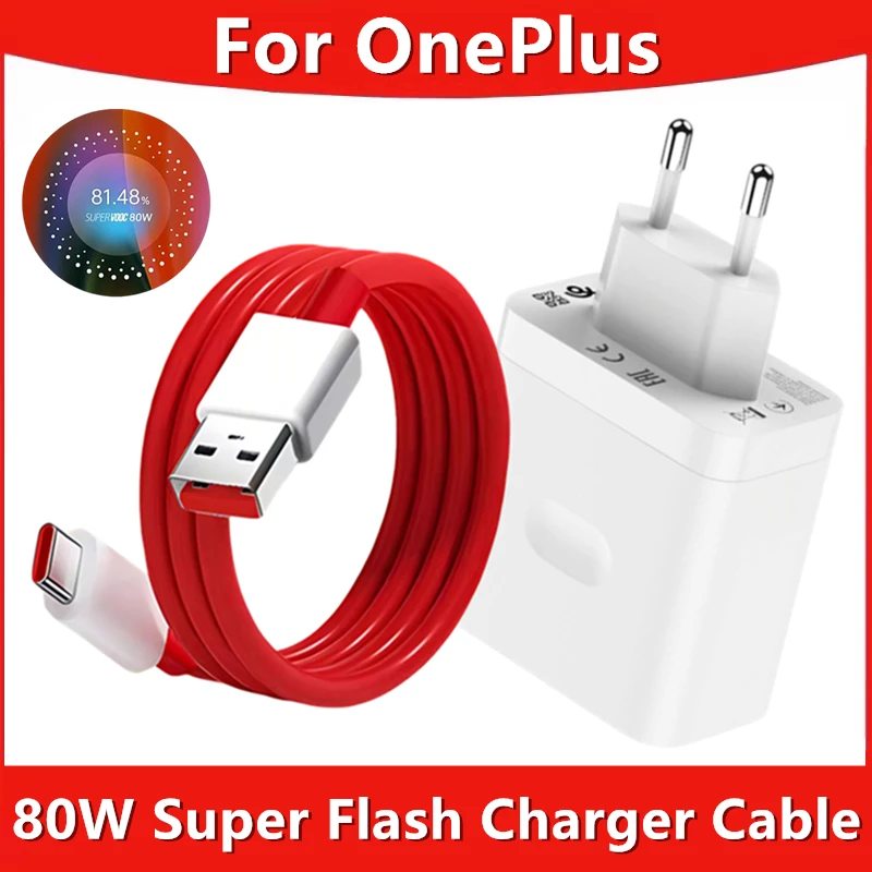 Cable tipo C de cargador rápido SuperVooc de 80W para OnePlus 8T 9 10 11 12 13 Nord CE 2 3 Lite OPPO Realme Ultra Flash Cable USB de carga