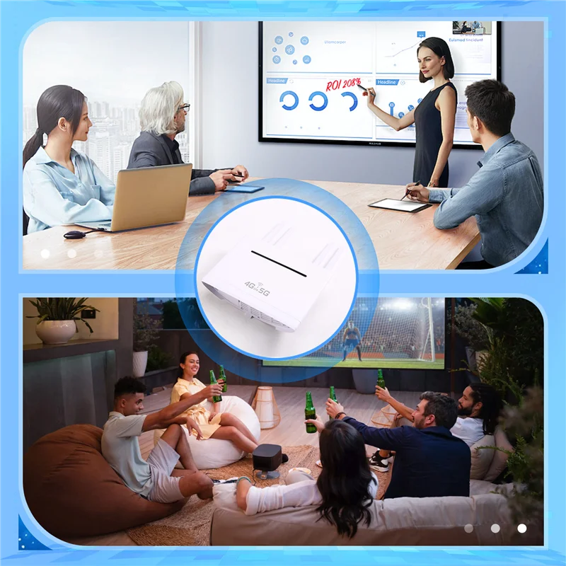 Enrutador WIFI 4G, enrutador doméstico inalámbrico de 300Mbps, 4 antenas externas, enrutador Wifi con tarjeta SIM 4G - imagen 2