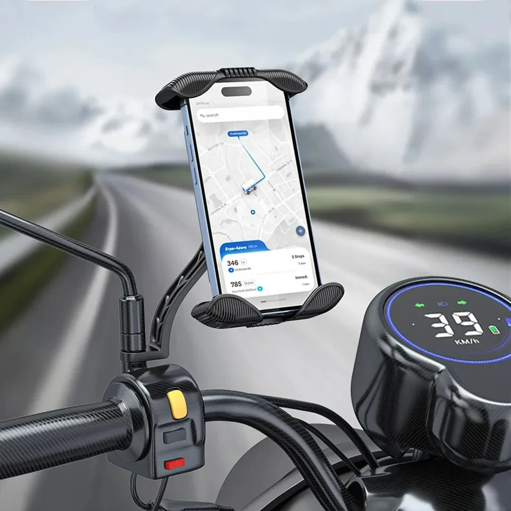 Soporte ajustable para teléfono de bicicleta, soporte Universal de navegación GPS para motocicleta, soporte antideslizante a prueba de golpes para todos los teléfonos inteligentes - imagen 4