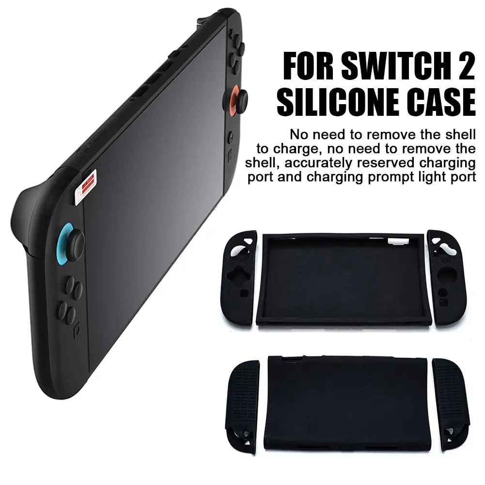 Funda protectora de silicona desmontable para Nintendo 2, carcasa para mando de mano, funda con agarre manual, consola de juegos - imagen 4