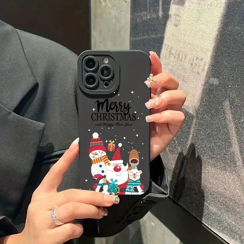 Funda de teléfono de TPU con patrón navideño para Samsung Galaxy A16 A14 A34 A54 A33 S25 S24 S23 Ultra S22 Plus S21 FE, funda suave de silicona - imagen 3