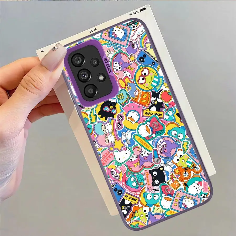 Funda para Samsung Galaxy S23 S25 Note 20 Ultra S24 FE S21 S23 S20 Plus S22 funda trasera para teléfono lindo h-elloS k-ittyS Kuromi - imagen 5