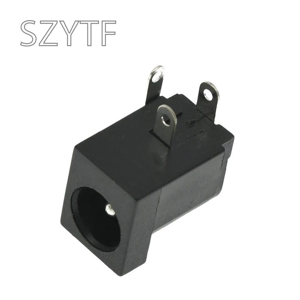 Conector de alimentación de CC negro, 10 piezas, 5,5x2,1 MM, DC-005, conectores de CC, tipo barril, ángulo recto, Terminal de montaje PCB - imagen 5