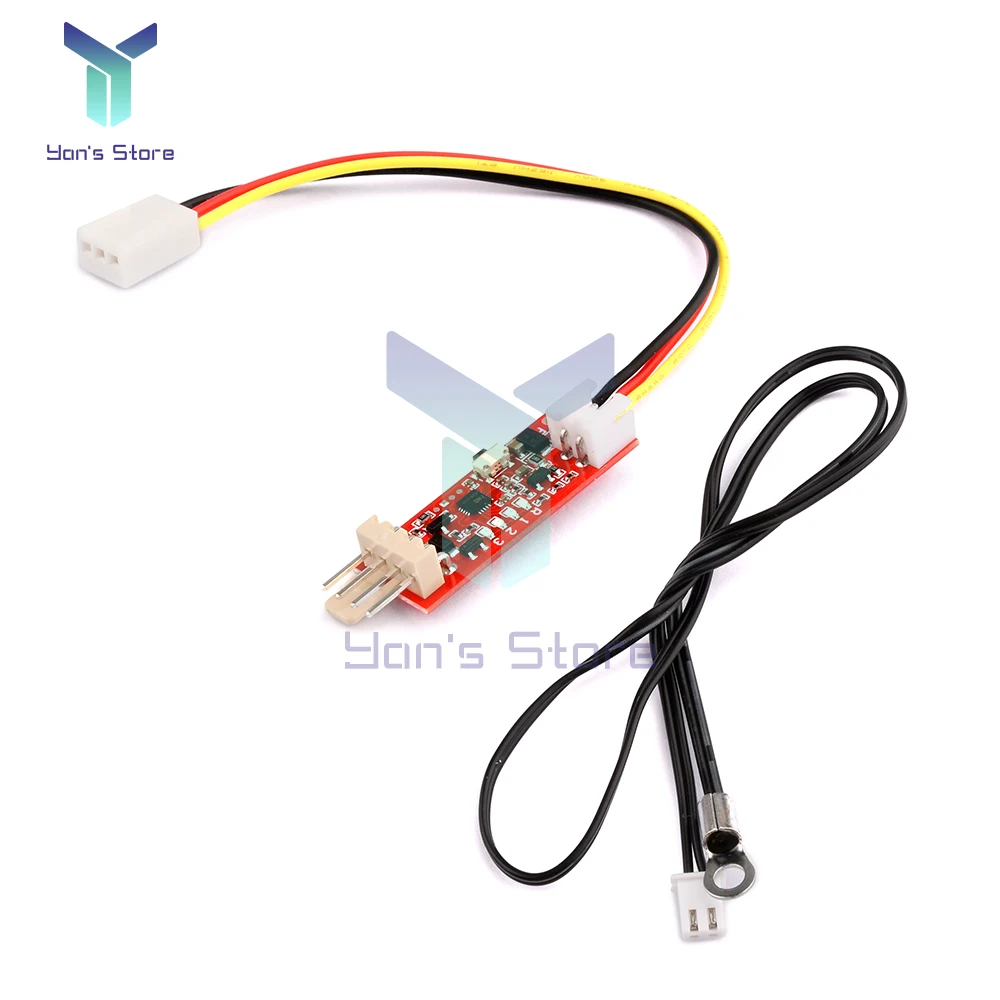 DC 12V 4 cables PWM PC ventilador temperatura Semiconductor controlador de velocidad apagado automático módulo regulador de velocidad con sonda de Sensor