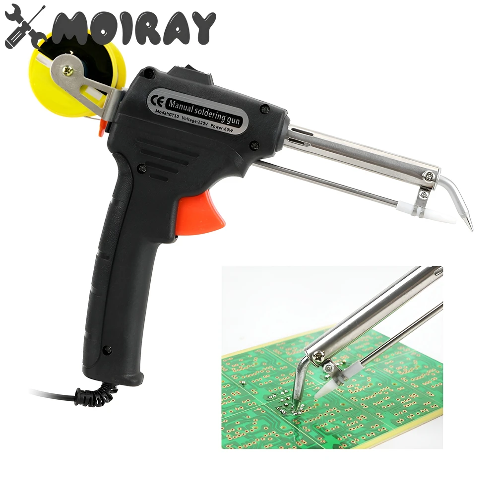 Kit de soldador eléctrico semiautomático, herramientas de soldadura con ventosa de punta de pistola de estaño, 60W, 220V, herramienta de reparación de soldadura, soldador eléctrico