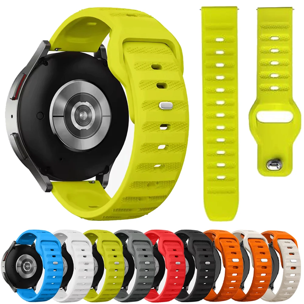 Correa de silicona de 20mm y 22mm para Samsung Galaxy Watch 7/6/5/4 44/40mm 6 4 Classic Gear S3, pulsera Universal para Huawei GT5 4Pro