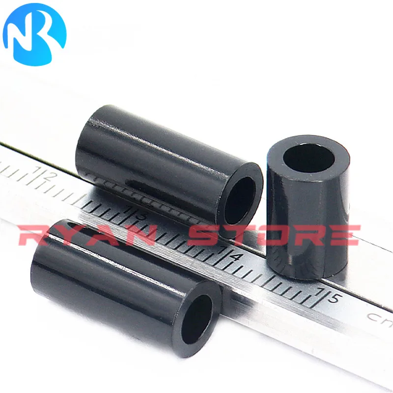 Caja de 200 Uds M3 M4 negro ABS Nylon M3.2 M4.2 columna de aislamiento de plástico espaciador sin rosca Kit surtido de separación hueca arandela - imagen 3