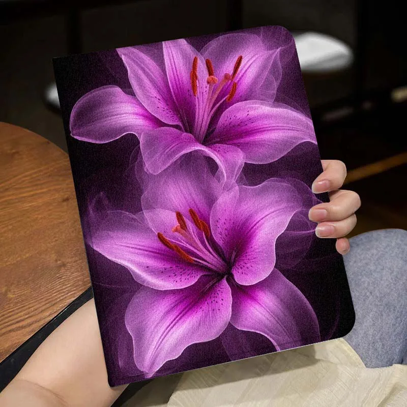 Flor de lirio púrpura para Huawei Honor Tab Magic Pad GT 6 X9 X8A X8 V8 V7 9 8 2 3 13,3 10 Pro pulgadas funda para tableta - imagen 3