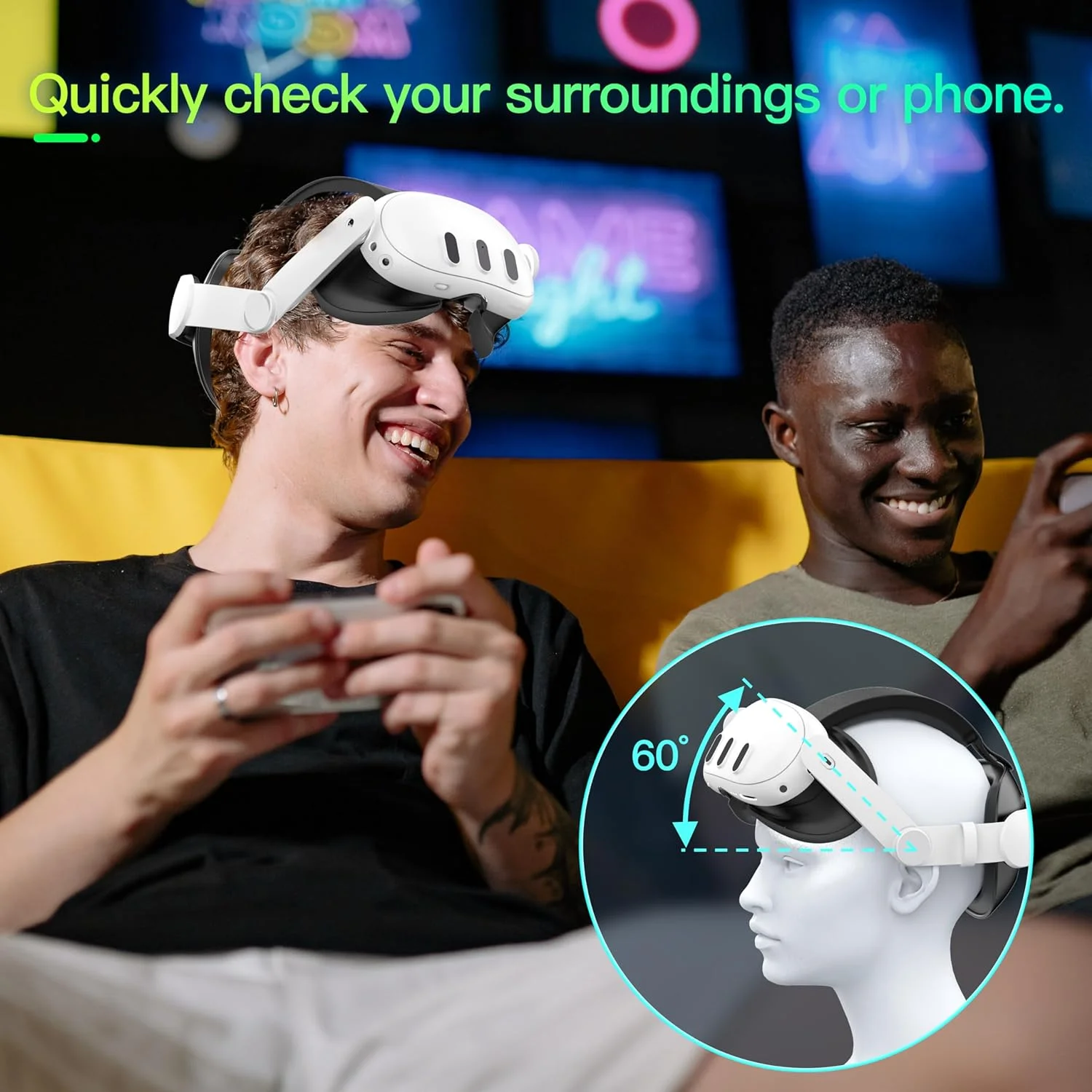 Correa de cabeza ajustable para auriculares Meta Quest 3S VR, correa Elite de repuesto, comodidad mejorada para accesorios Meta Quest 3 - imagen 5