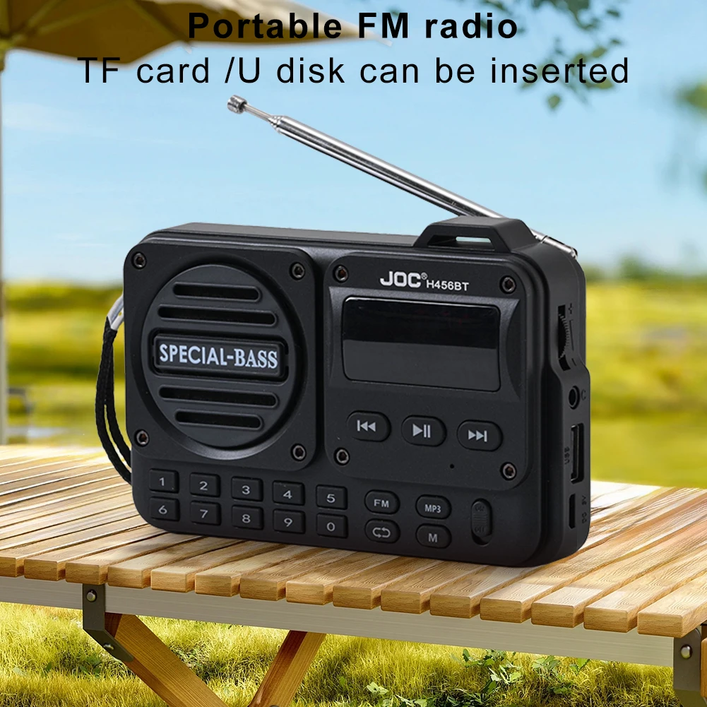 Radio FM digital Grabadora de radio portátil de alta sensibilidad BT 5.4 Radio Altavoz Receptor Alarma con pantalla LED para personas mayores - imagen 3