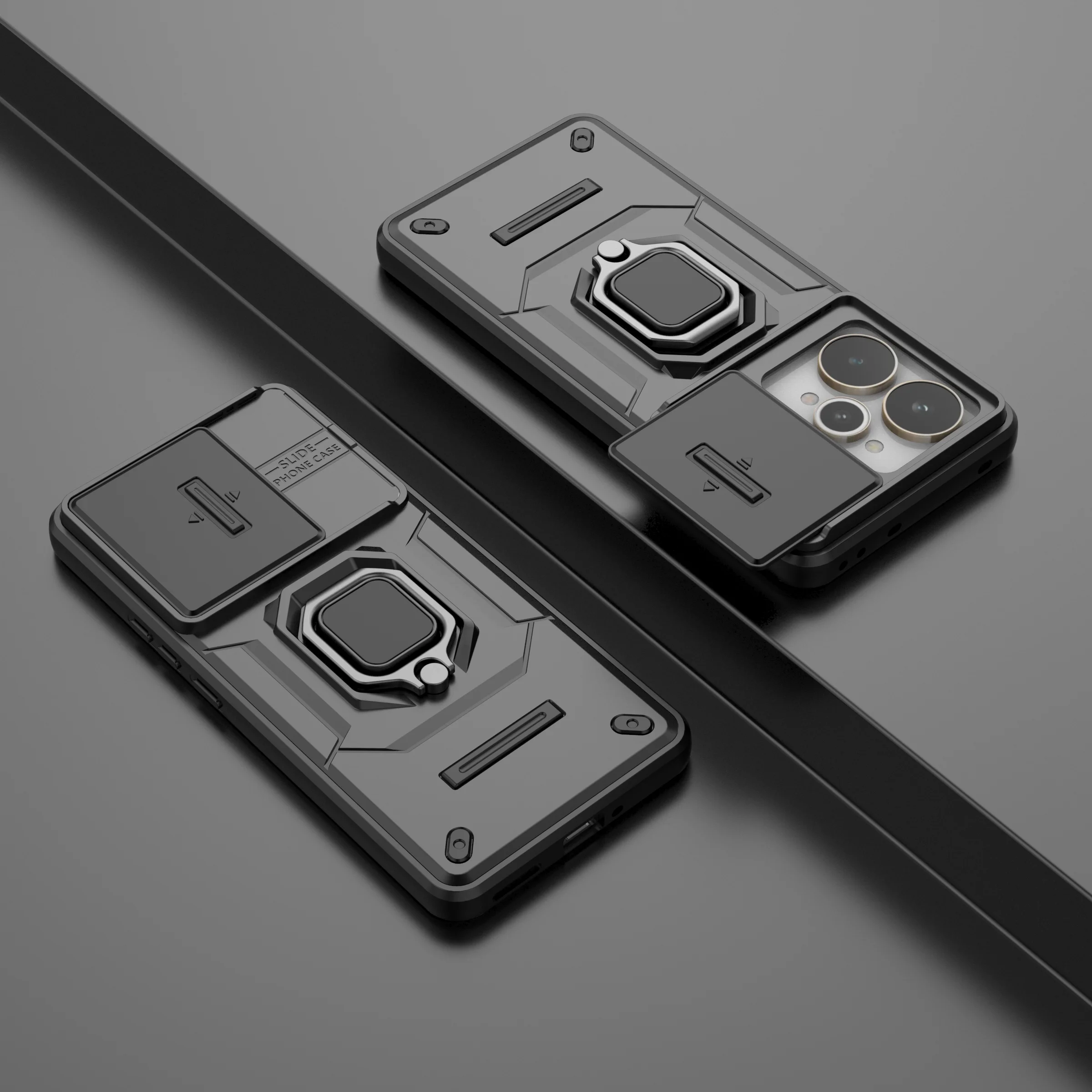 Para Realme 15 funda Realme 15 Pro Fundas Coque soporte de anillo de batalla soporte deslizante ventanas a prueba de golpes funda trasera de teléfono Realme 15 - imagen 4