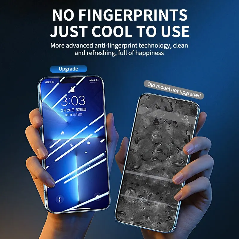 4 Uds 9D Protector de pantalla de vidrio templado para iPhone 11 12 13 14 Pro Max vidrio Protector para IPhone 15 Pro Max 14 15 Plus vidrio - imagen 5