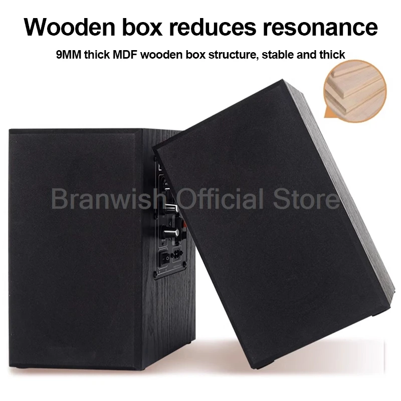 Altavoz activo de 4 pulgadas, 15W x 2, caja de sonido para enseñanza de 4-8Ω, altavoz montado en la pared de alta fidelidad con Bluetooth para reuniones de Karaoke, aula de 100m2 - imagen 5