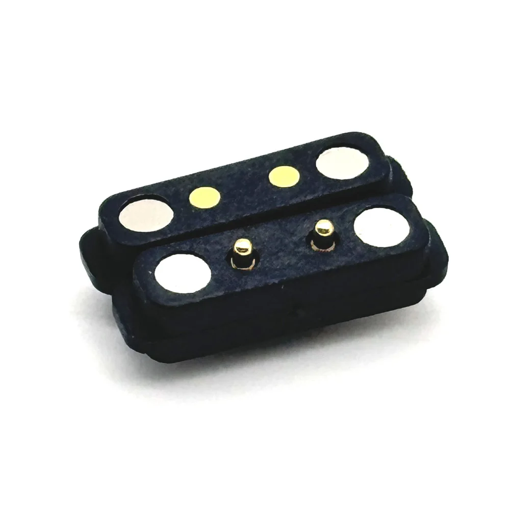 1 par de conectores magnéticos de 2 pines Pogo Pin 2 Pogopin macho hembra 4,0 MM resorte carga rápida conector magnético CC toma de corriente - imagen 3