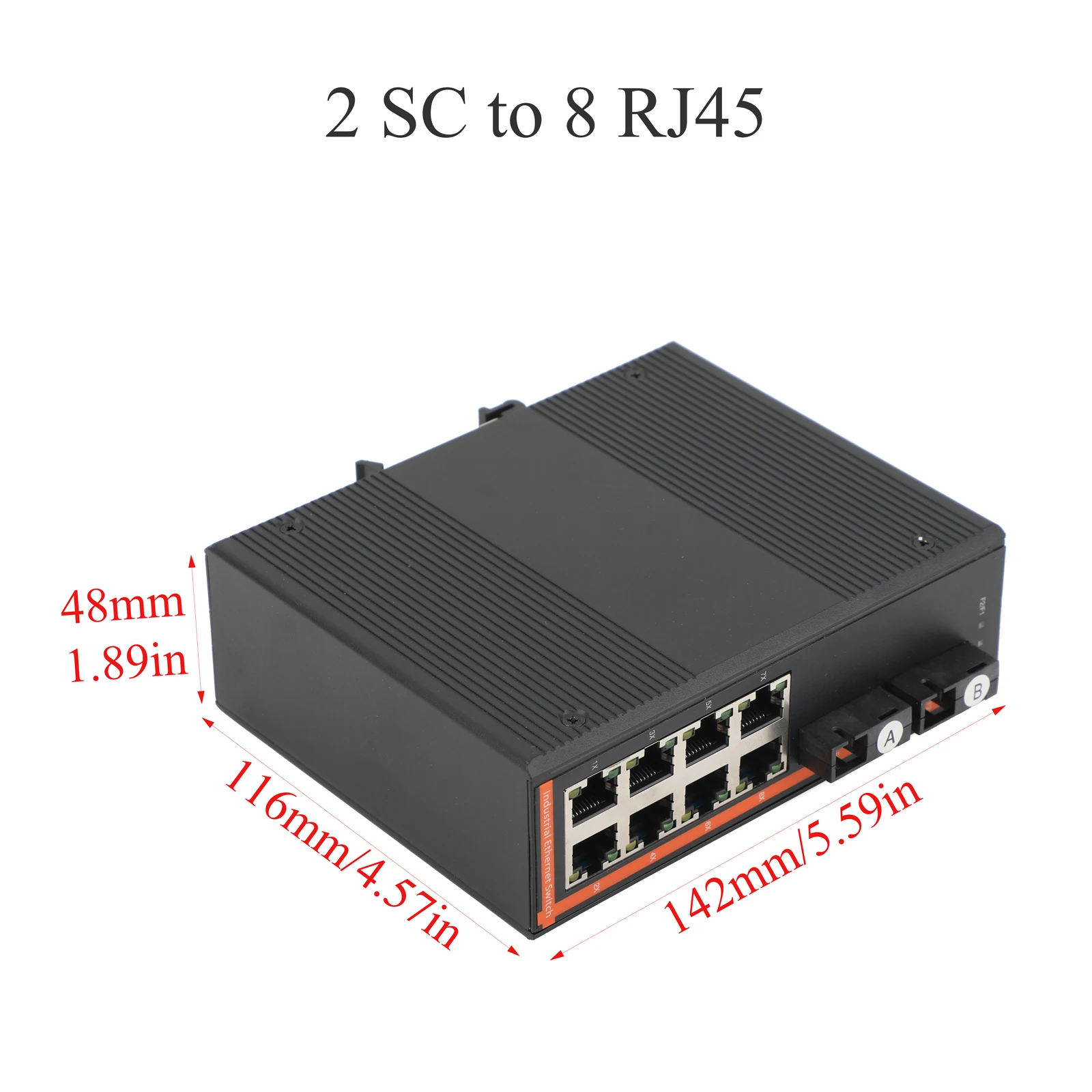 2 SC to 8 RJ45