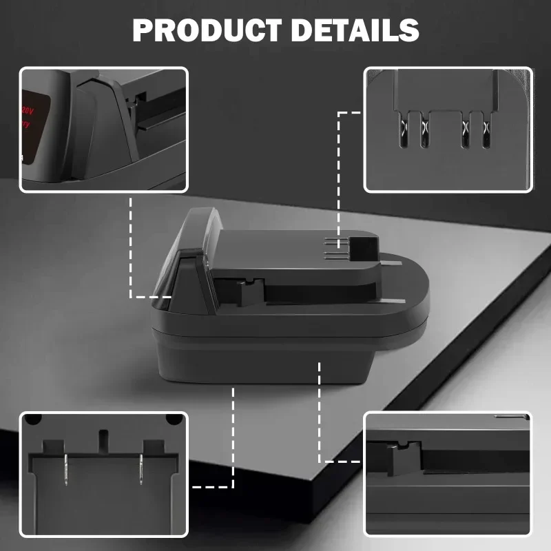 Adaptador de batería MAN20ML para Craftsman V20 20V batería CMCB202 CMCB201 CMCB204 se convierte en batería de litio Milwakee 18V M18 - imagen 5