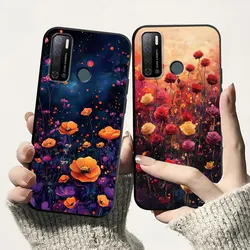 Funda Tecno Pouvoir 4/4 Pro – Silicona TPU Floral Antigolpes