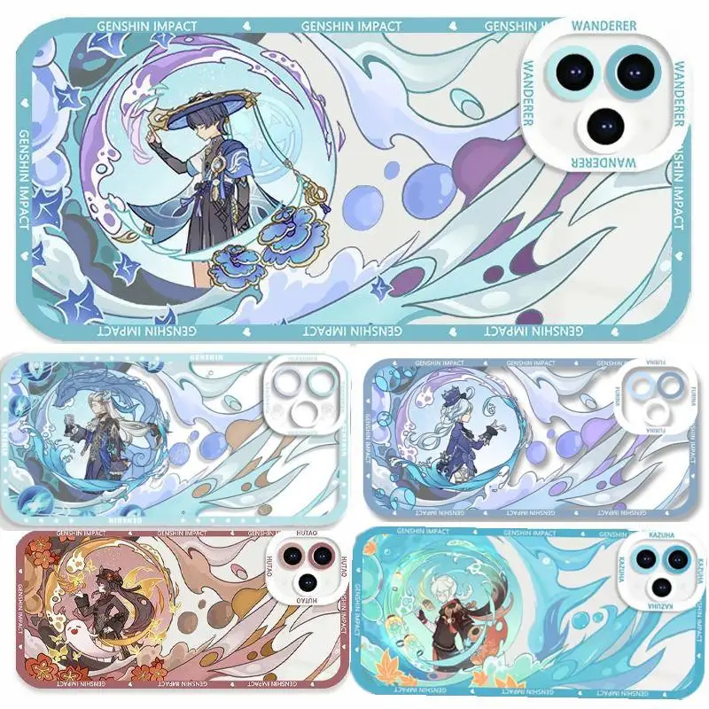 Funda para iphone 15 Pro Max 11 12 13 14 Pro Max 6 6S 7 8 Plus 13 Mini XS Max XR SE 2022 funda suave Genshin Impact Furina