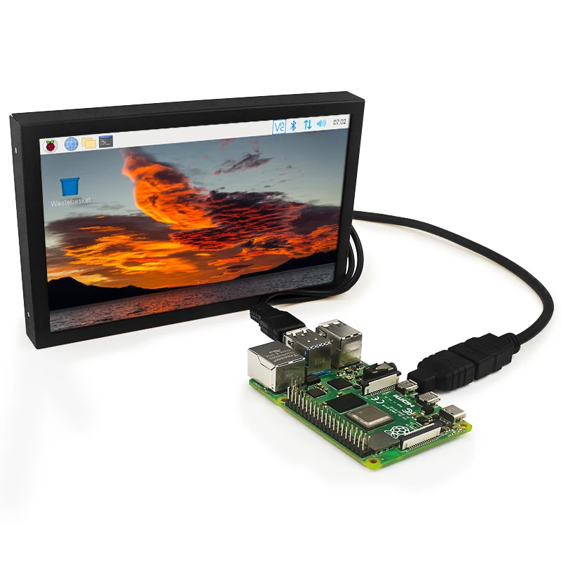 Pantalla IPS de 7 pulgadas, Monitor LCD portátil de 1024x600, AV, DC, Pow, VGA, multiinterfaz, compatible con Raspberry Pi, Banana Pi, Mini PC - imagen 5