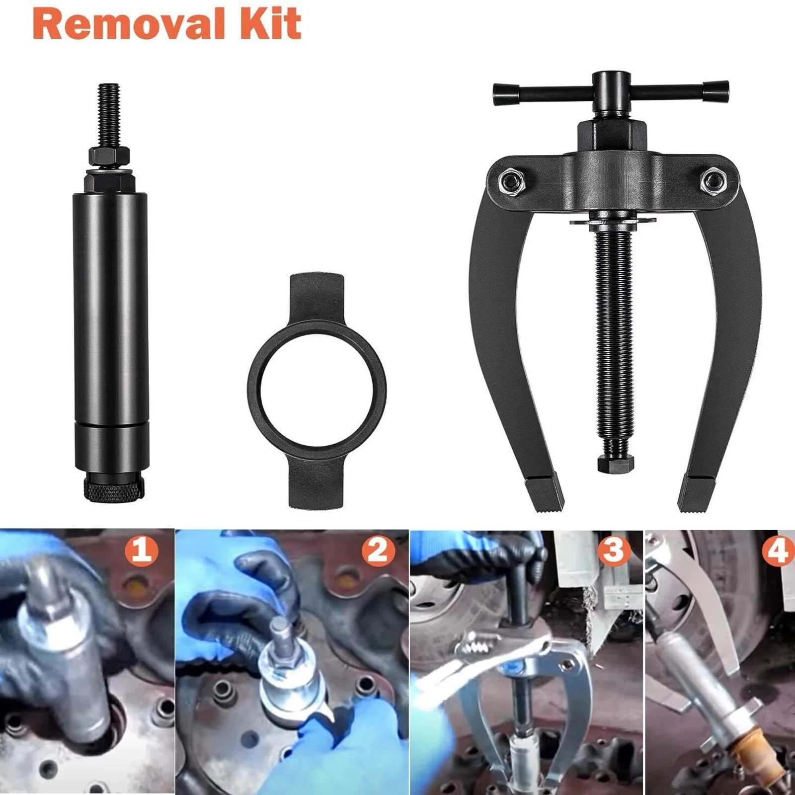 1 Juego de herramientas de instalación y removedor de manguito de inyector de acero 9986174 88800387 Para Volvo D16 D13 D11 para Mack MP7 MP8 accesorios de coche - imagen 4