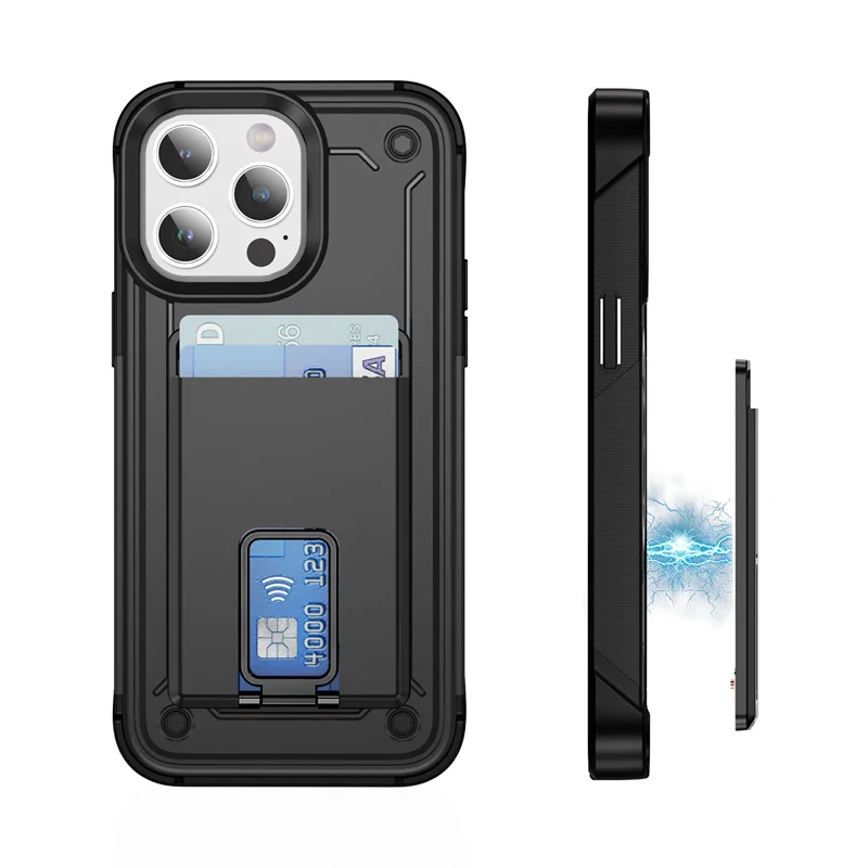 Tarjetero magnético transparente, cartera a la moda para iPhone Magsafe 16, 15, 14, 13, 12 Pro Max, Samsung S24, S23 Ultra, bolsillo con ranura para tarjeta