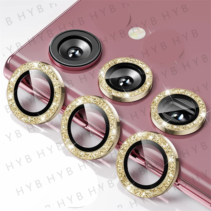 Protector de cámara para Samsung Galaxy A55 A54 A34 35 5G, anillo de lente de Metal de vidrio templado en Samsung A35 A25, tapa protectora de película de lente - imagen 2