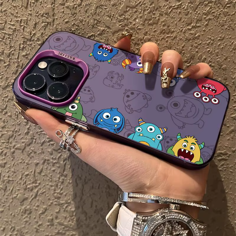 Funda de teléfono Monster pintada para iPhone 16E 15 14 13 ProMax 12 Mini 11 Pro XS XR 8 7 Plus carcasa protectora de pantalla a prueba de golpes - imagen 4