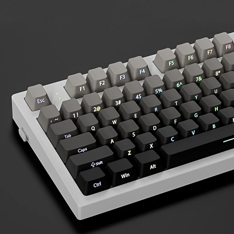 Teclas PBT con estampado lateral de perfil de cereza gris degradado, teclas retroiluminadas RGB de doble disparo, 135 teclas para teclados de interruptores Cherry MX - imagen 5
