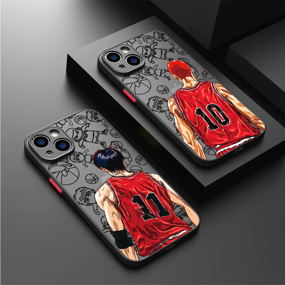 Funda mate dura de lujo Slam Dunk para Samsung Galaxy S23 S22 Ultra S21 S20 FE S9 S10 Plus A34 A54 A13 A23 A33 A53 A32 A52
