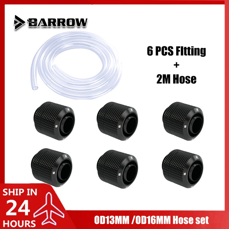 Kit combinado de accesorios de tubo blando para carretilla, sistema de refrigeración por agua para manguera, 3/8 "de espesor, 10*16mm, fino 10*13mm, negro, blanco y plateado
