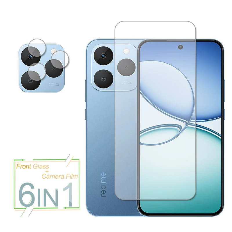 Para Realme 15T vidrio Realme 15T 5G Protector de pantalla vidrio templado transparente Protector de teléfono lente de cámara trasera película en Realme 15T