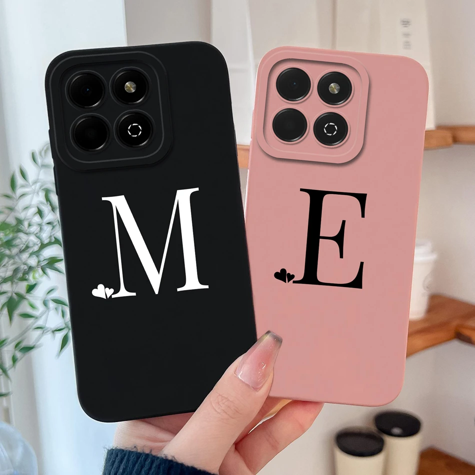 Para Honor X6B Plus funda Simple letras de corazón carcasa de teléfono de silicona líquida suave para Honor X6 B X6b + fundas traseras de protección completa