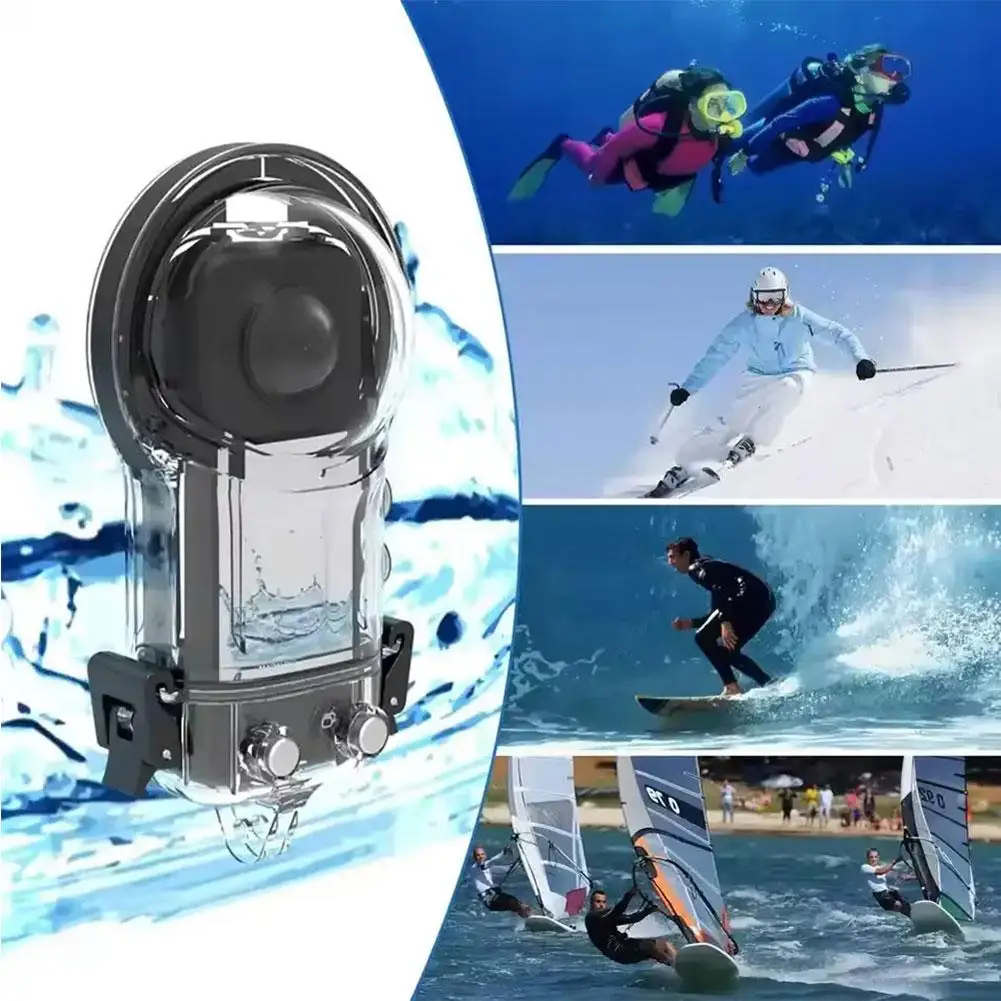 Funda protectora de buceo impermeable para cámara Insta360 X4, carcasa subacuática, accesorios antiarañazos, T9N0