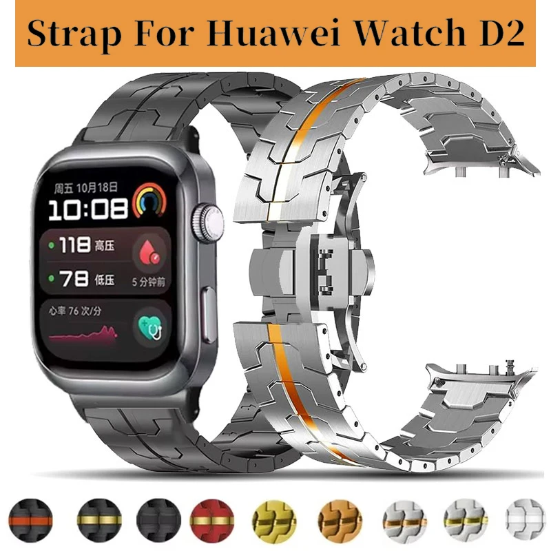 Correa de acero inoxidable para Huawei Watch D2, pulsera reemplazable, correa de Metal, accesorios para Huawei Watch D2