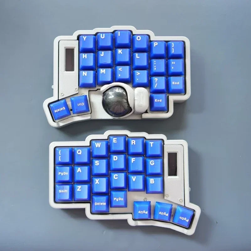 Nuevo Trackball 44 teclado dividido ergonómico personalizado Hot Swap ZMK modo Dual Bluetooth inalámbrico/tipo-c Kit de teclados mecánicos divididos - imagen 3