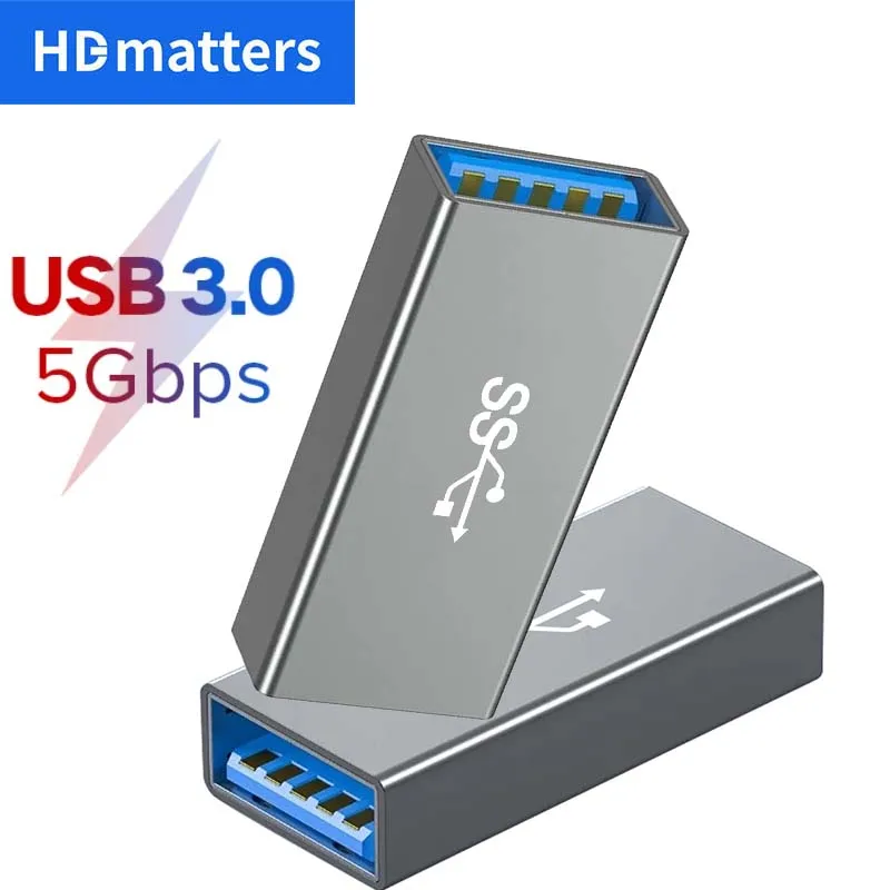 Adaptador de Cable USB 3,0 conector acoplador de cable USB 3,0 pasivo hembra a hembra conector adaptador hembra USB 3,0 doble