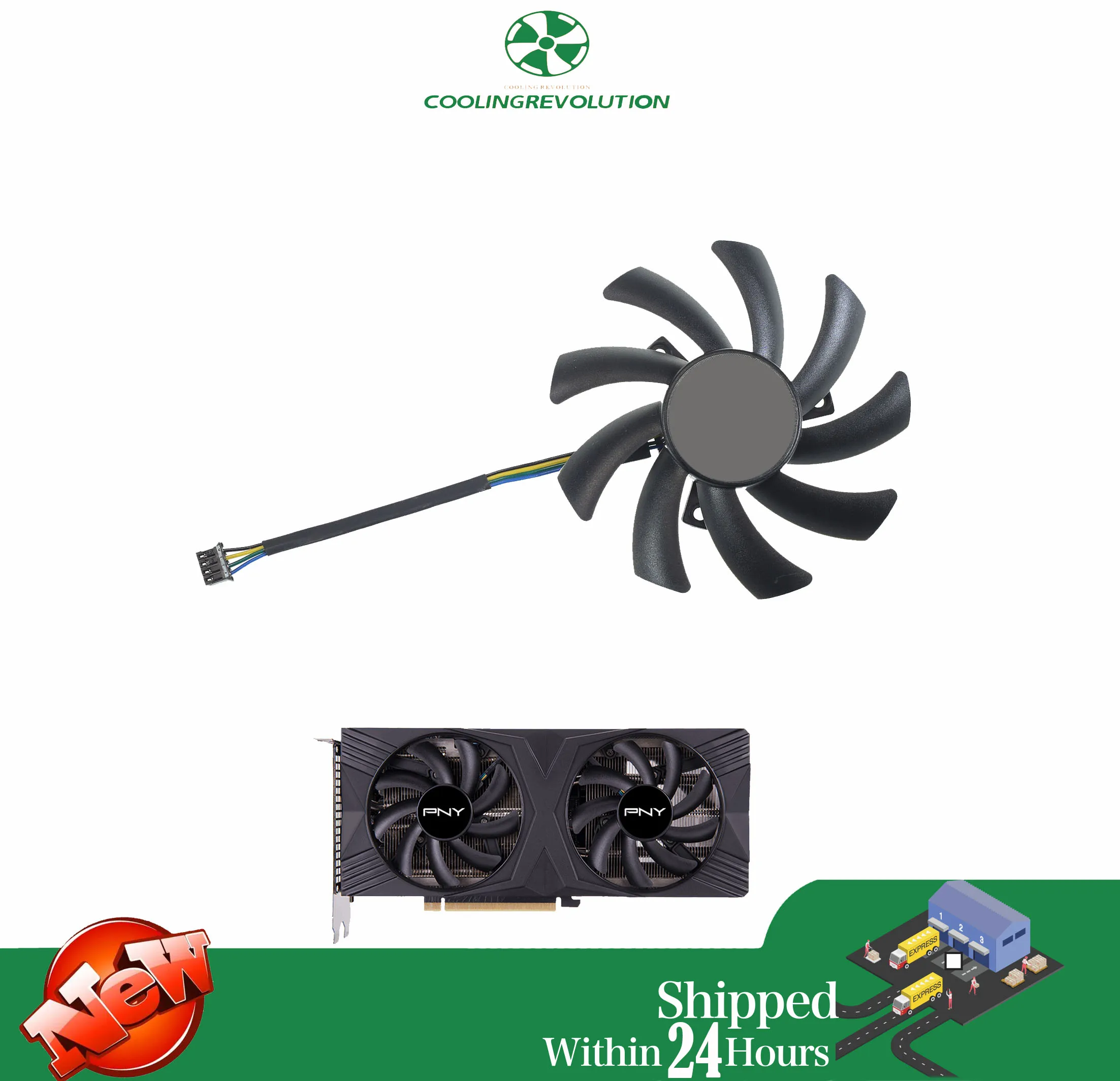 Ventilador PNY GeForce RTX 4070 y 4060 Ti – 85mm 4 pines