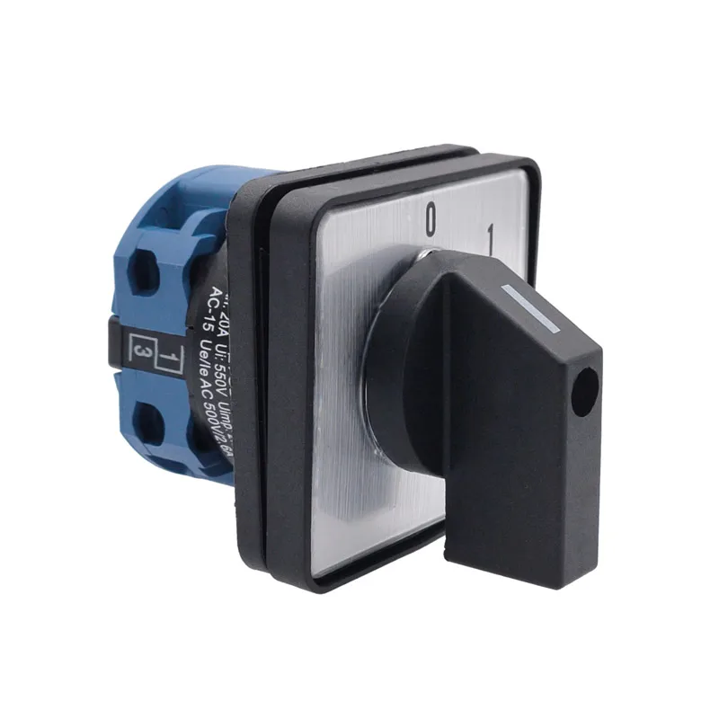 Interruptor Leva Giratorio 2 Posiciones 4 Terminales 550V 20A - Vista principal del producto