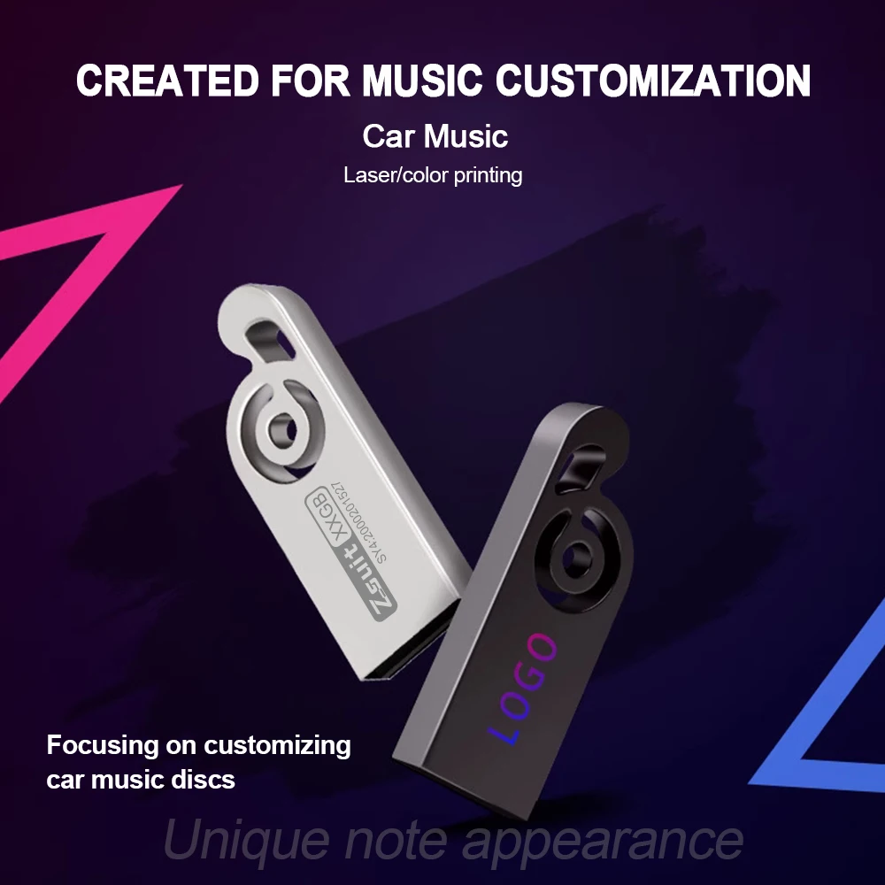 ZSUIT-memoria USB de Metal de 10 piezas, Pendrive Original de 128G, 64G, 32GB, disco U, logotipo gratis - imagen 5