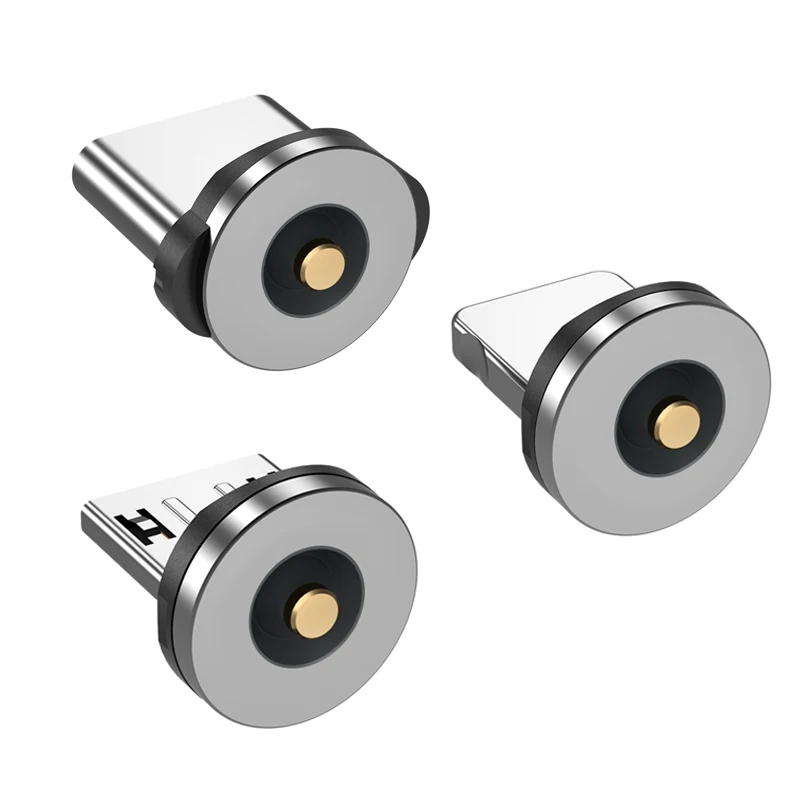 5 uds conector de clavija magnética Cable magnético redondo Universal tipo C Micro USB imán piezas de repuesto para teléfonos móviles - imagen 2