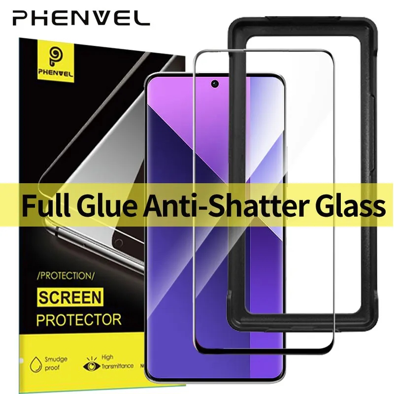 Vidrio Protector 3D para Xiaomi Redmi Note 13 Pro Plus Protector de pantalla con pegamento completo para Note13 Pro + película templada antirotura