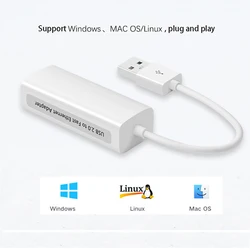 Adaptador USB-C Ethernet RJ45 100 Mbps para portátil