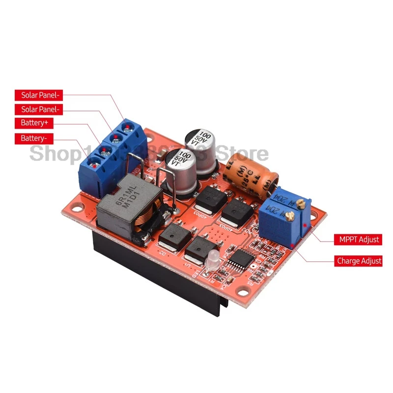 Controlador regulador de Panel Solar MPPT 5A, Panel de Control de carga Solar, carga de batería, interruptor automático de 9V, 12V y 24V - imagen 2