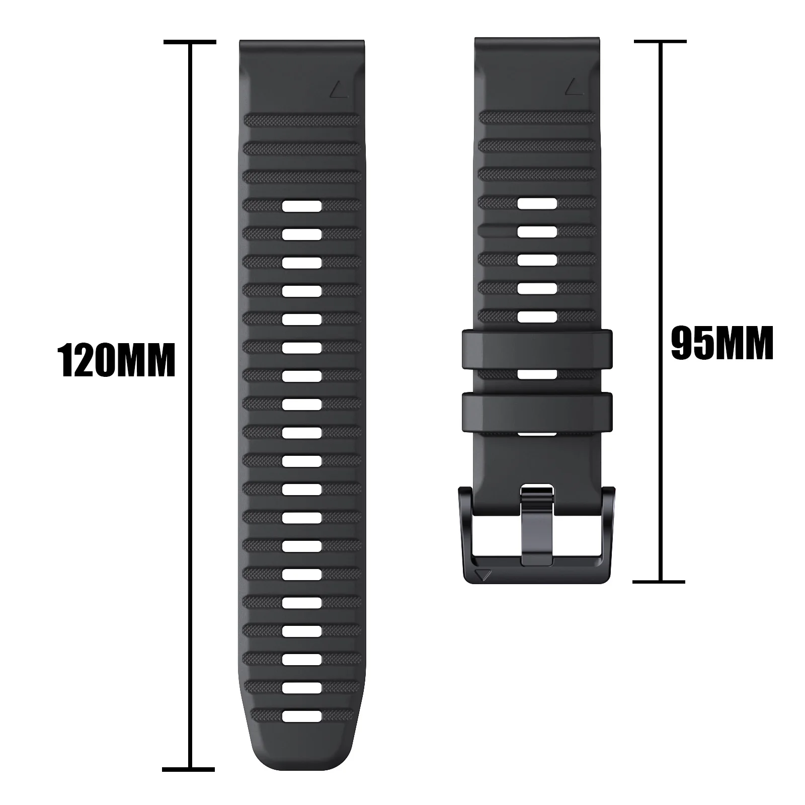 Correa de silicona de 22mm y 26mm para reloj Garmin Fenix 7X 7 Pro Solar/6X 6 Sapphire 5 5X Plus 3 3HR/Epix QuickFit, banda oficial 1:1 - imagen 3