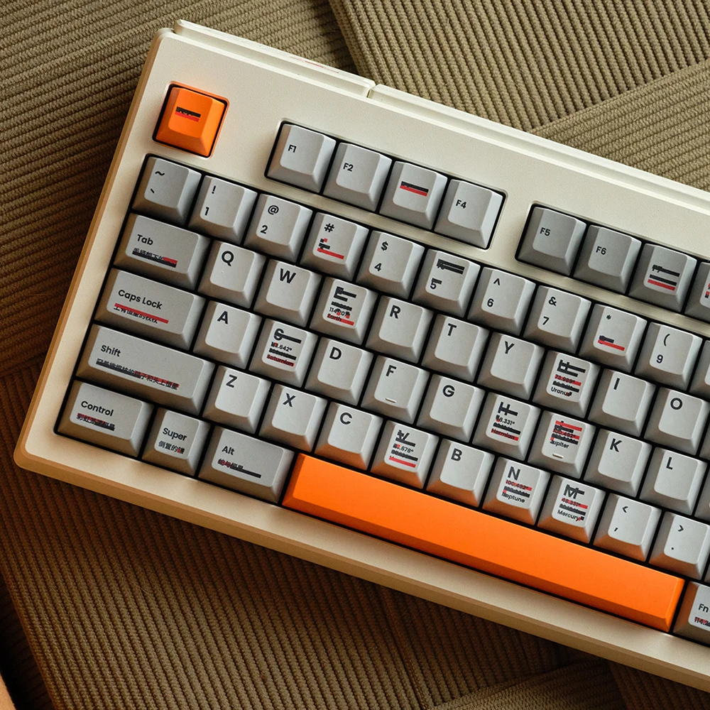 TUT Cherry Profile Search Plan R2 Dye Sub Keycap Set, PBT grueso para teclado 87 tkl 104 ansi xd64 bm60 xd68 xd84 BM87 BM65 - imagen 3