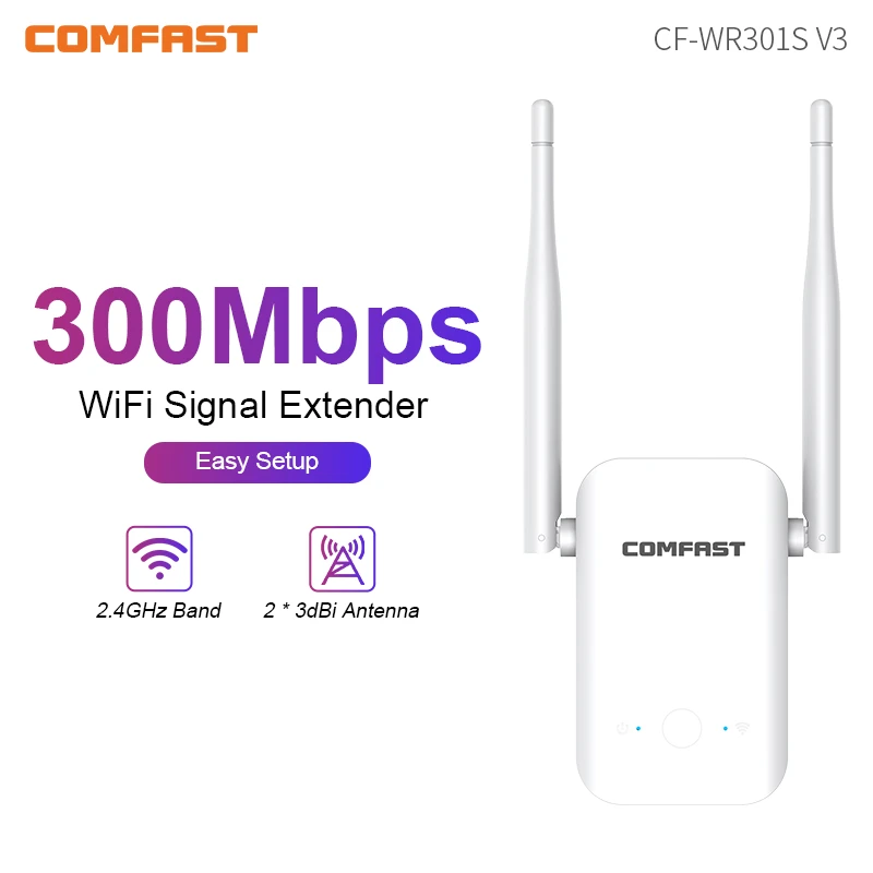 Comfast-repetidor WiFi inalámbrico de 300Mbps, enrutador de señal 2,4G 802.11b/g/n, amplificador extensor WiFi inalámbrico de largo alcance, amplificador WIFI - imagen 2